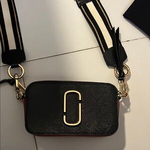 Marc Jacobs Black and Gold Crossbody Bag